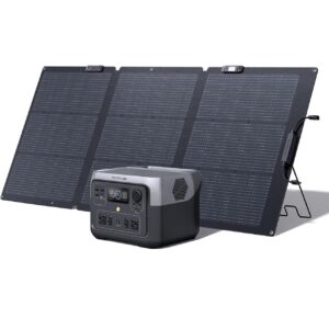 Batería de 1000w ECOFLOW RIVER 2 Max Con painel Solar de 160W
