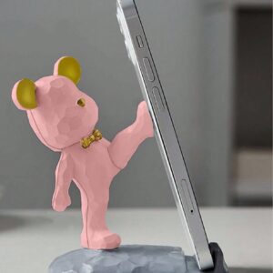 1 Pieza Soporte De Teléfono En Forma De Oso De Dibujos Animados, Compatible Con Teléfono Móvil Y Tablet, Adecuado Para Escritorio De Oficina, Dormitorio, Sala De Estar, Sala De Estudio, Regalo, Etc.